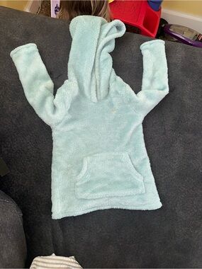 Carter's Plush Hooded Pullover in Light Aqua